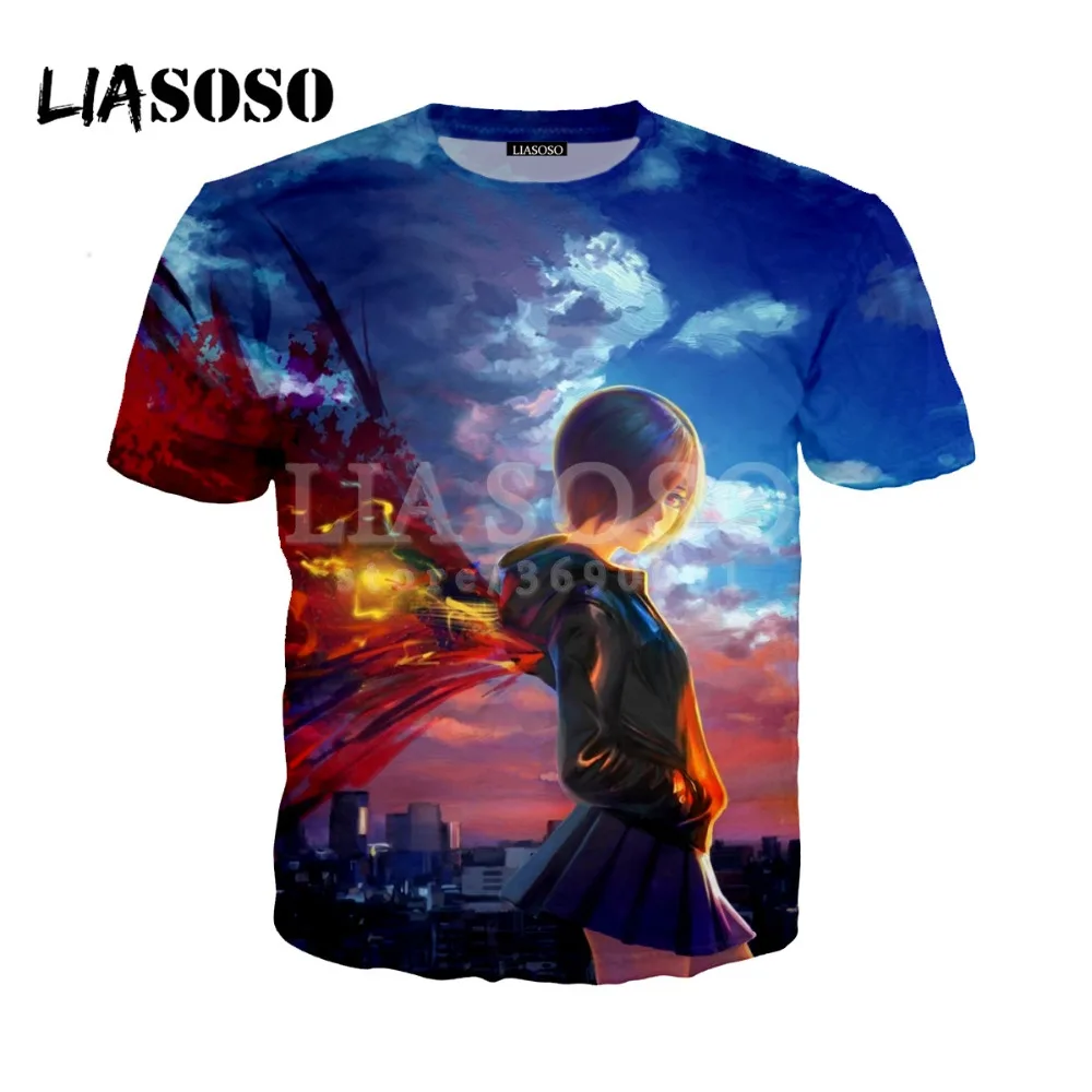 LIASOSO 2018 3D Print Women Men Tokyo Ghoul Touka Kirishima Tshirt Summer T-shirt Hip Hop Pullover Harajuku Short Sleeve X0599
LIASOSO 2018 3D Print Women Men Tokyo Ghoul Touka Kirishima Tshirt Summer T-shirt Hip Hop Pullover Harajuku Short Sleeve X0599