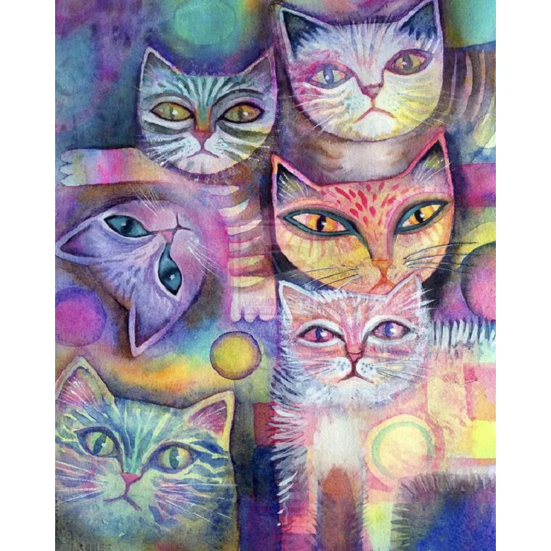 YIKEE Diamond Painting Colored Cat Home Decor Full Square/Round Drill Resin DIY Mosaic Diamond Embroidery y379
YIKEE Diamond Painting Colored Cat Home Decor Full Square/Round Drill Resin DIY Mosaic Diamond Embroidery y379