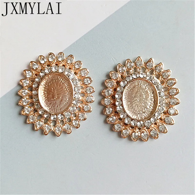20 PCS 12*13mm Oval Cabochon Base Metal Zinc Alloy Crystal Rhinestone KC Gold Connectors Blank Tray For Jewelry Making
20 PCS 12*13mm Oval Cabochon Base Metal Zinc Alloy Crystal Rhinestone KC Gold Connectors Blank Tray For Jewelry Making
