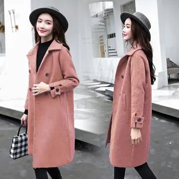 New Autumn Winter Women Coat Plus Size Fashion Loose Double Breasted Solid Slim Woolen Blends Coat For Women Large Outerwear
New Autumn Winter Women Coat Plus Size Fashion Loose Double Breasted Solid Slim Woolen Blends Coat For Women Large Outerwear