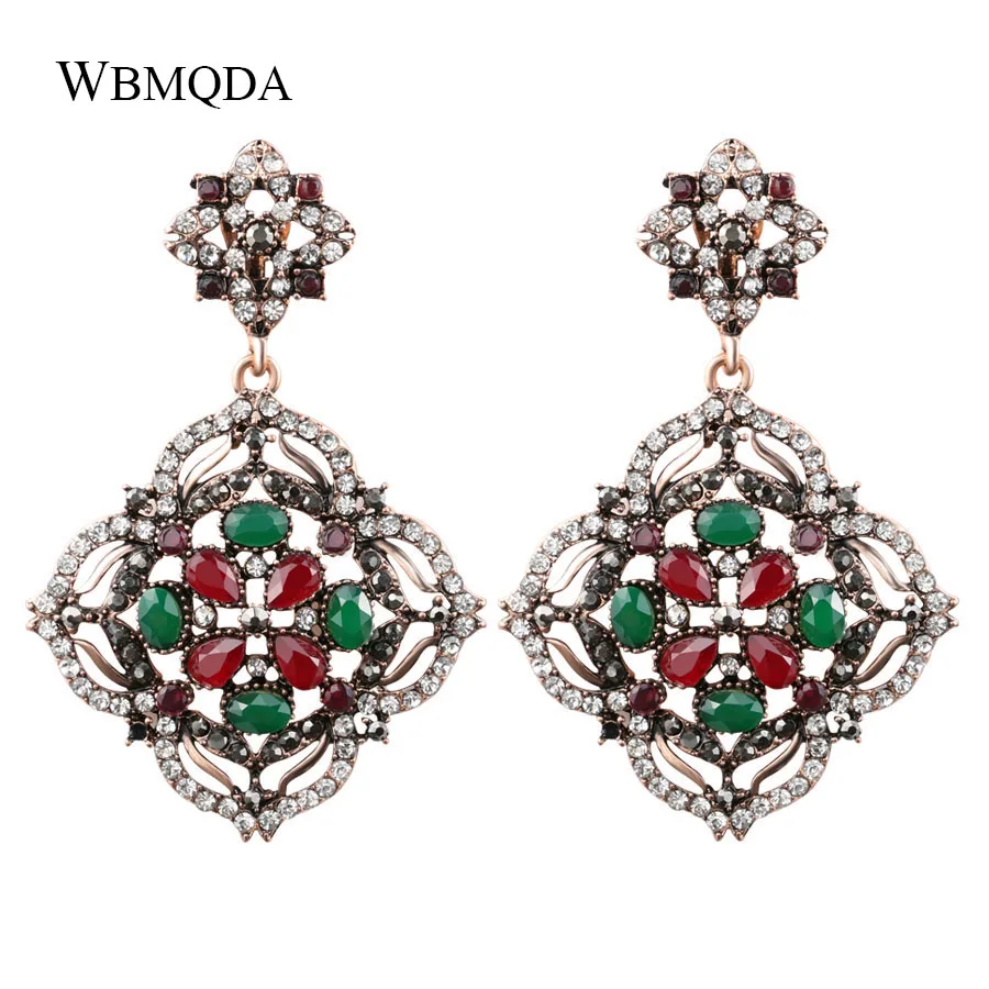 Bohemian Jewelry Vintage Crystal Statement Earings Colorful Resin Flower Drop Earrings For Women Wedding Accessories
Bohemian Jewelry Vintage Crystal Statement Earings Colorful Resin Flower Drop Earrings For Women Wedding Accessories