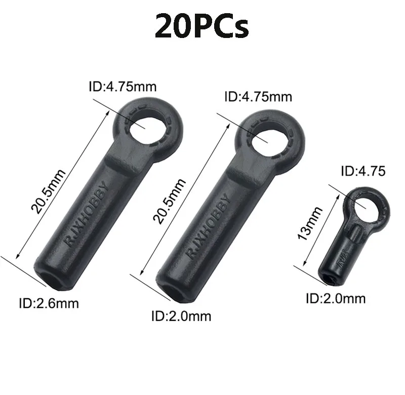 20.5x2.6mm 20.5x2.0mm 13x2.0mm M2 M2.6 4.75mm Ball End Pull Rod Fittings Joint Buckle Linkage Connector For RC Helicopter
20.5x2.6mm 20.5x2.0mm 13x2.0mm M2 M2.6 4.75mm Ball End Pull Rod Fittings Joint Buckle Linkage Connector For RC Helicopter