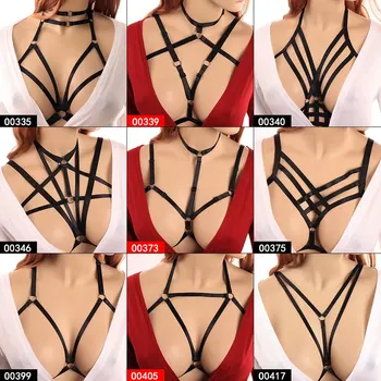 Punk Gothic Strappy Body Harness Bra for Women Black Soft Tops Caged Bra Bondage Sexy Lingerie Plus Size Dance Festival Rave
Punk Gothic Strappy Body Harness Bra for Women Black Soft Tops Caged Bra Bondage Sexy Lingerie Plus Size Dance Festival Rave