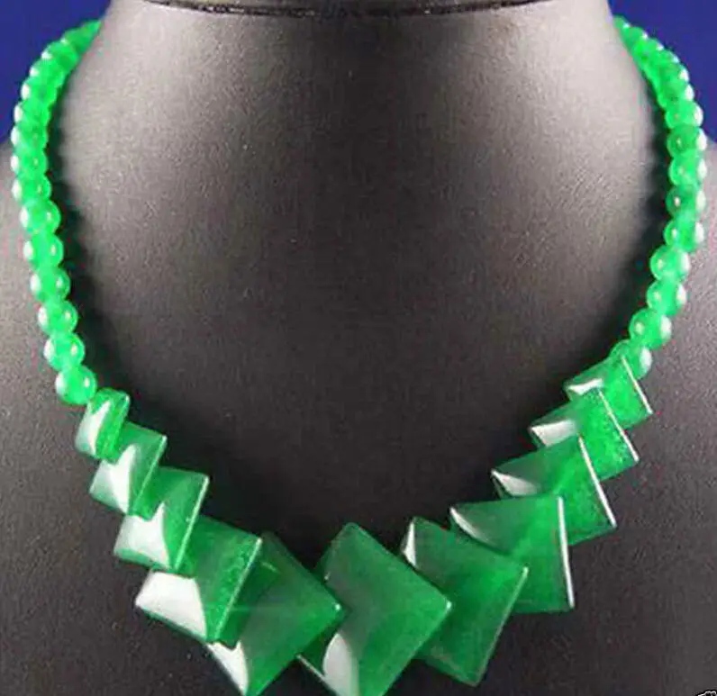 Wholesale Beautiful Natural Green Jade Round Square Beads Necklace AAAA
Wholesale Beautiful Natural Green Jade Round Square Beads Necklace AAAA