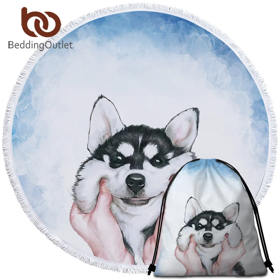 BeddingOutlet Round Beach Towel For Kids With Tassel Blanket Husky Printed Microfiber Bath Towel Large 150cm Yoga Mat Blanket
BeddingOutlet Round Beach Towel For Kids With Tassel Blanket Husky Printed Microfiber Bath Towel Large 150cm Yoga Mat Blanket
