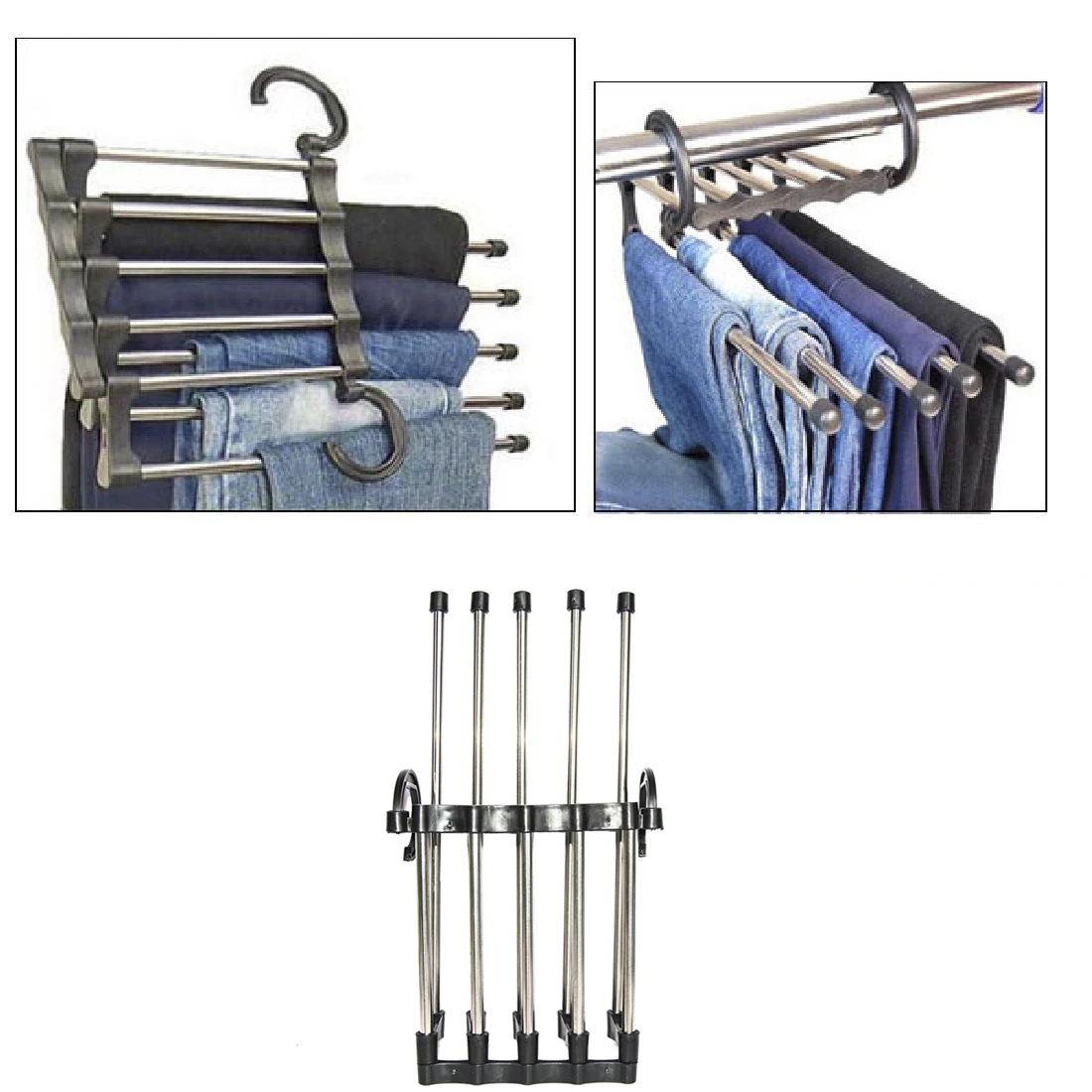 Practical Home Stainless Steel Tube Pants Rack Retractable Magic Clothes Trouser Holder Storage Hanger Home Organizer
Practical Home Stainless Steel Tube Pants Rack Retractable Magic Clothes Trouser Holder Storage Hanger Home Organizer