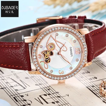 Luxury Top Brand OUBAOER Women Watch Rhinestone Skeleton Automatic Mechanical Watch Woman Fashion Bracelet Genuine Ladies Watch
Luxury Top Brand OUBAOER Women Watch Rhinestone Skeleton Automatic Mechanical Watch Woman Fashion Bracelet Genuine Ladies Watch