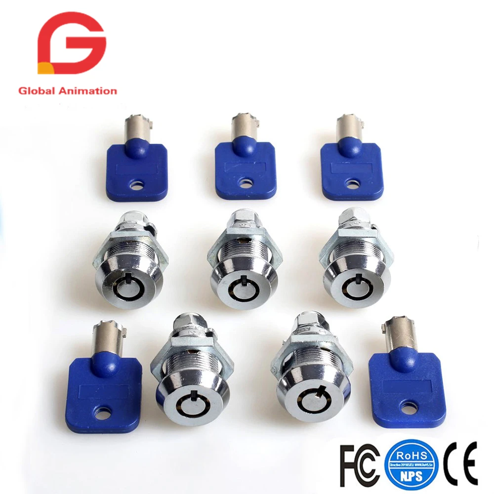5pcs /lot Arcade Machine Parts Short Cash Door Tool Box Tubular Cam Locks + Same Number Keys For Arcade Game Machine
5pcs /lot Arcade Machine Parts Short Cash Door Tool Box Tubular Cam Locks + Same Number Keys For Arcade Game Machine