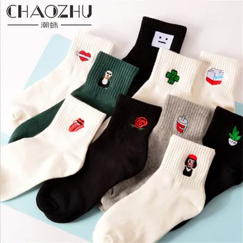 CHAOZHU French Fashion Cotton Socks women Leon cartoon cute icon embroidery kawaii girls daily socks Christmas Gift
CHAOZHU French Fashion Cotton Socks women Leon cartoon cute icon embroidery kawaii girls daily socks Christmas Gift