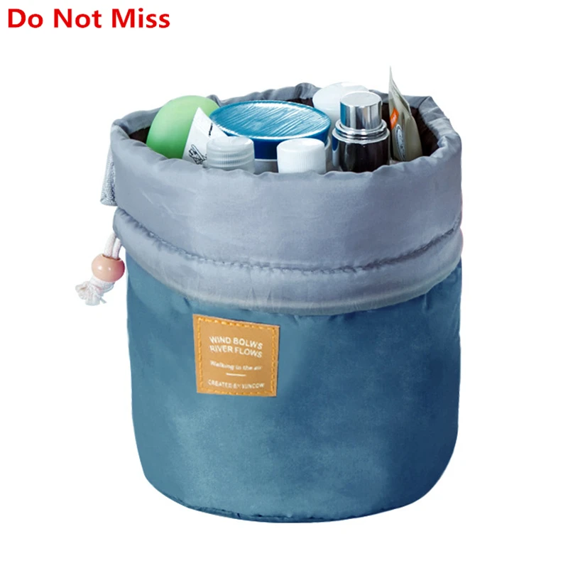 Do Not Miss High Capacity Women Barrel Shaped Cosmetic Bag Drawstring Travel Make Up Bags Wash Bag Makeup Organizer Storage Bags
Do Not Miss High Capacity Women Barrel Shaped Cosmetic Bag Drawstring Travel Make Up Bags Wash Bag Makeup Organizer Storage Bags
