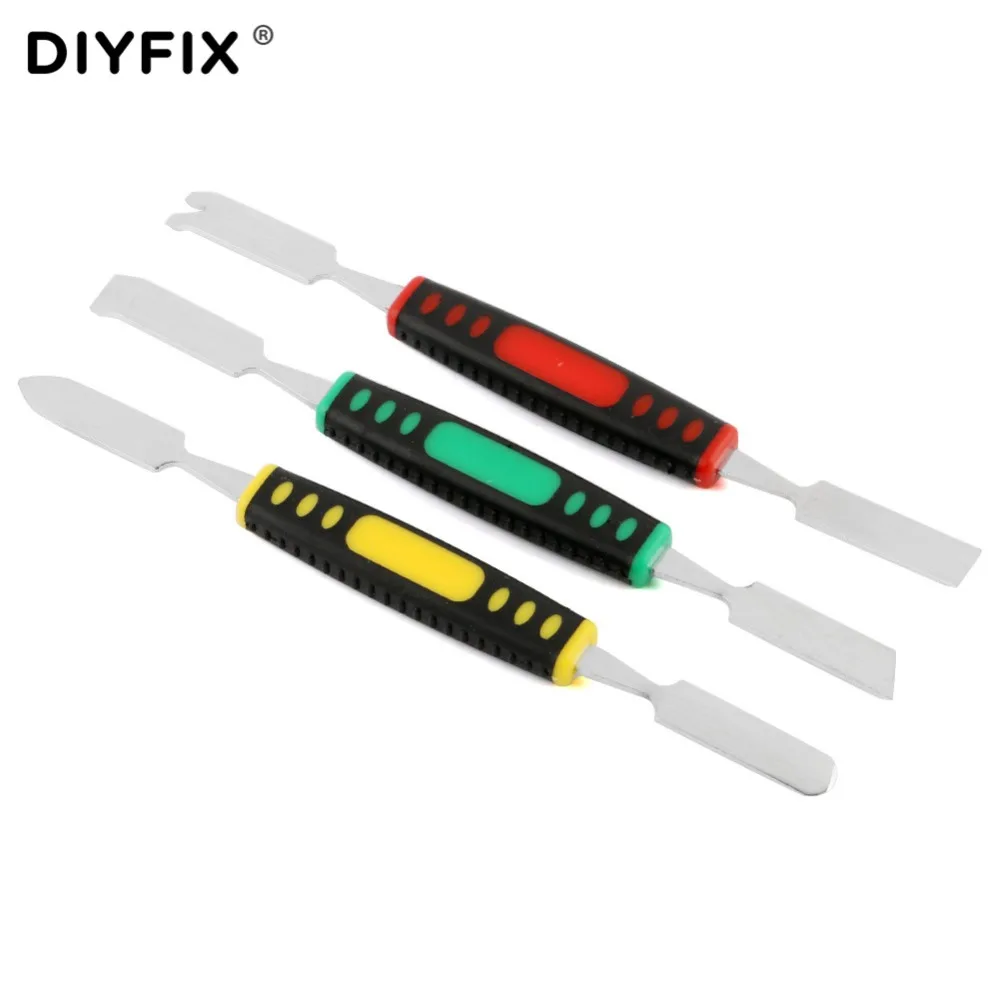 DIYFIX 3 in 1 Dual Ends Metal Spudger Set Prying Scraper with Non-slip Handle for Tablet Phone Repair Tool Kit Hand Tool Sets
DIYFIX 3 in 1 Dual Ends Metal Spudger Set Prying Scraper with Non-slip Handle for Tablet Phone Repair Tool Kit Hand Tool Sets