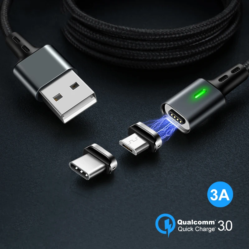 USB Type C Micro USB 3A Magnetic Fast Charging Cable for Samsung Xiaomi Huawei Android Phone Type C Magnet Charger USB Cable
USB Type C Micro USB 3A Magnetic Fast Charging Cable for Samsung Xiaomi Huawei Android Phone Type C Magnet Charger USB Cable
