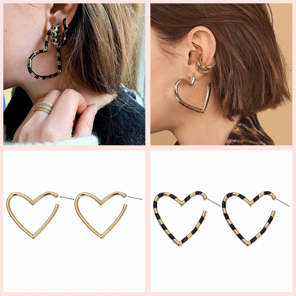 Girlgo 2019 Vintage Metal Love Heart Drop Dangle Earrings for Women Trendy Geometric Gold Color Statement Jewelry Wedding Party
Girlgo 2019 Vintage Metal Love Heart Drop Dangle Earrings for Women Trendy Geometric Gold Color Statement Jewelry Wedding Party