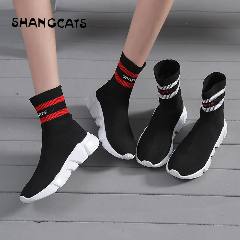 Breathable Autumn Walking Shoes Black Red Women Socks Shoes Woman Sneakers Elasticity Wedge Platform Women Shoes sapatos mujer
Breathable Autumn Walking Shoes Black Red Women Socks Shoes Woman Sneakers Elasticity Wedge Platform Women Shoes sapatos mujer