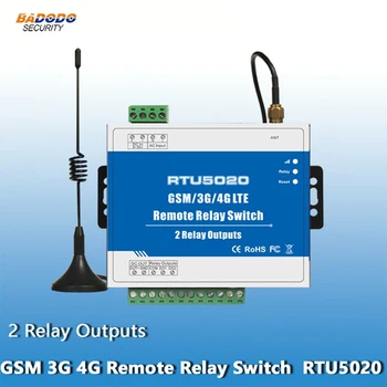 

GSM 3G 4G SMS wireless Remote control Relay Switches RTU5020 with 2 Relay Outputs for remotely switch ON/OFF devices pump motor