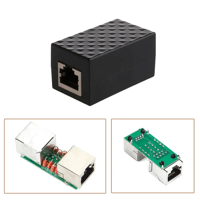 OOTDTY Lightning Arrester RJ-45 Adapter Ethernet Surge Protector Network Protect Device
OOTDTY Lightning Arrester RJ-45 Adapter Ethernet Surge Protector Network Protect Device