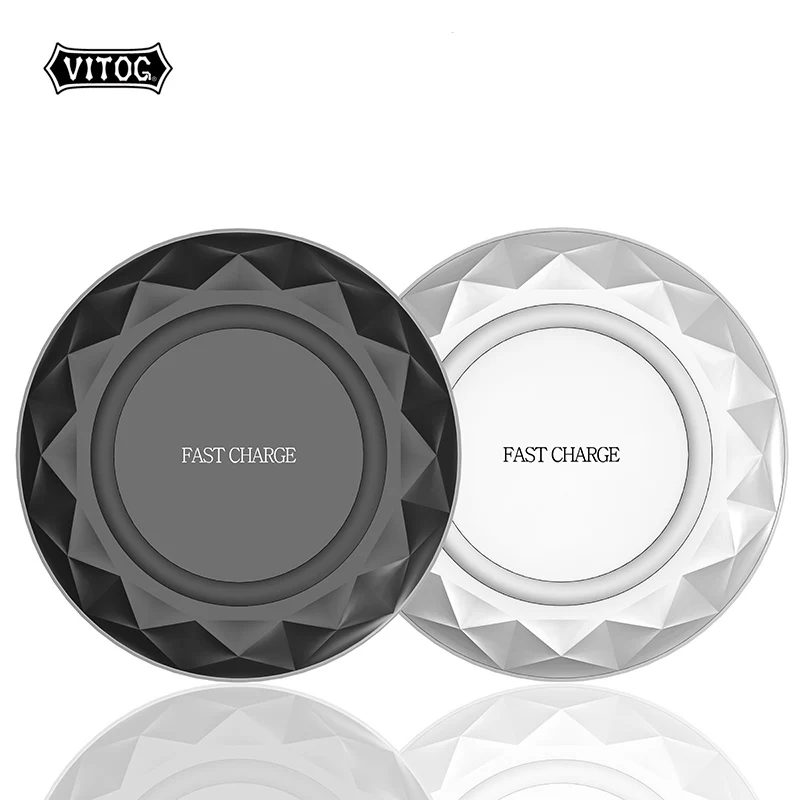 Vitog For Iphone 8 X Qi Fast Wireless Chargers pad Diamonds surface phone charger With USB Cable For Samsung
Vitog For Iphone 8 X Qi Fast Wireless Chargers pad Diamonds surface phone charger With USB Cable For Samsung