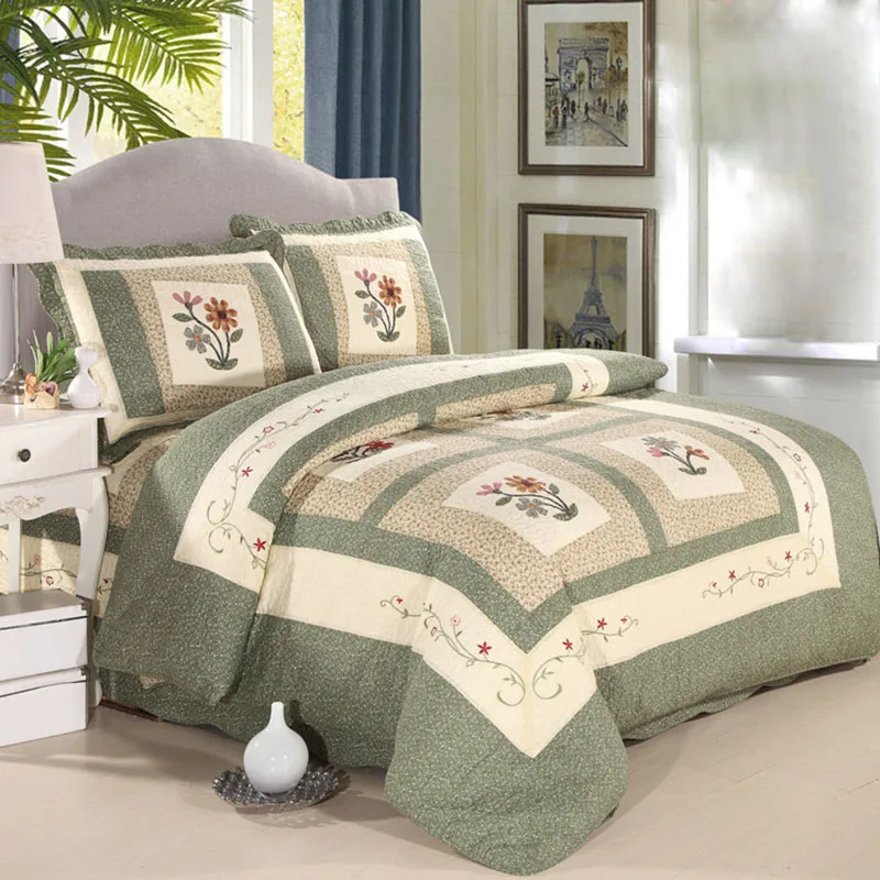 Korea Patchwork Quilt Set 3PC Cotton Bedspread on the Bed Covers Applique Pillowcase King Size Coverlet 4PCS Quilted Bedding Set
Korea Patchwork Quilt Set 3PC Cotton Bedspread on the Bed Covers Applique Pillowcase King Size Coverlet 4PCS Quilted Bedding Set