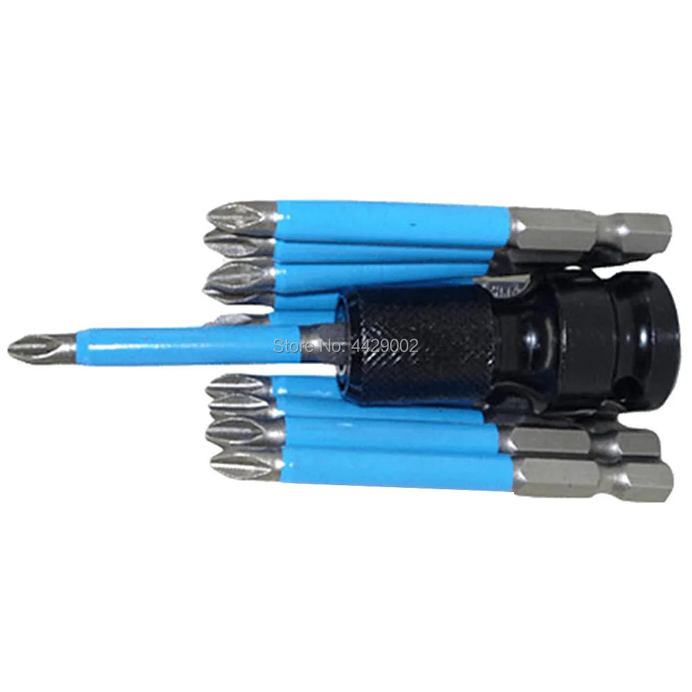 Quick Release 1/2" Dr. To 1/4" Hex Shank Adapter Converter with 10pcs 70mm PH2 Screwdriver Bit Magnetic 1/4" Screw Driver Bits
Quick Release 1/2" Dr. To 1/4" Hex Shank Adapter Converter with 10pcs 70mm PH2 Screwdriver Bit Magnetic 1/4" Screw Driver Bits