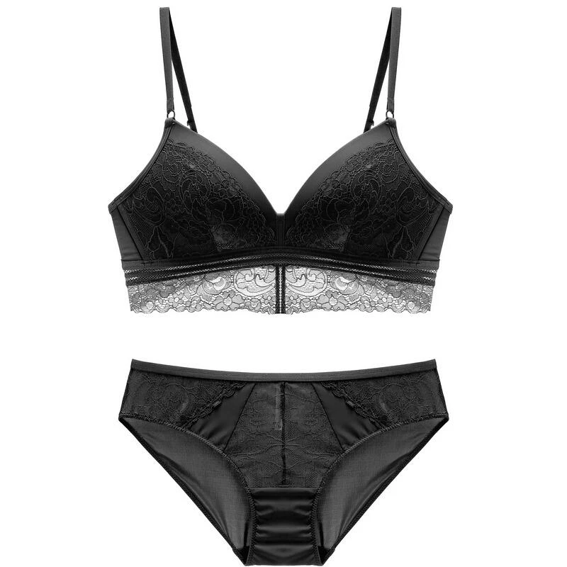 Deep V Lace Lightly Lined Wireless Seamless Bra Sets with Push-Up Lacy Underwear Women Lingerie Panties Set 2019 New Brassieres
Deep V Lace Lightly Lined Wireless Seamless Bra Sets with Push-Up Lacy Underwear Women Lingerie Panties Set 2019 New Brassieres