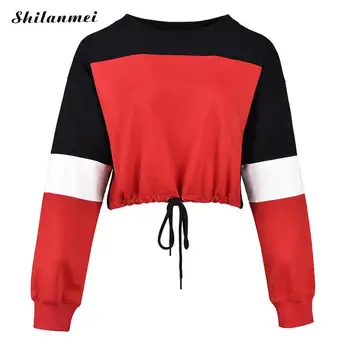 Harajuku Women Hoodies Long Sleeve Loose Crop Top Sweatshirt Casual Patchwork Color Round Neck Elastic Waist Pullover Sweatshirt
Harajuku Women Hoodies Long Sleeve Loose Crop Top Sweatshirt Casual Patchwork Color Round Neck Elastic Waist Pullover Sweatshirt