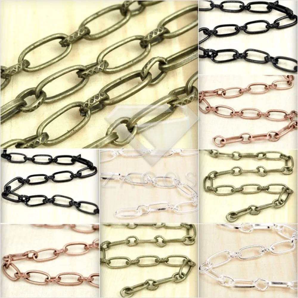 2m Iron Textured Cable Unfinished Chains DIY keychain Craft Jewelry Making Fit Bracelet Necklace Wholesale CH0133 4 Color | Украшения и