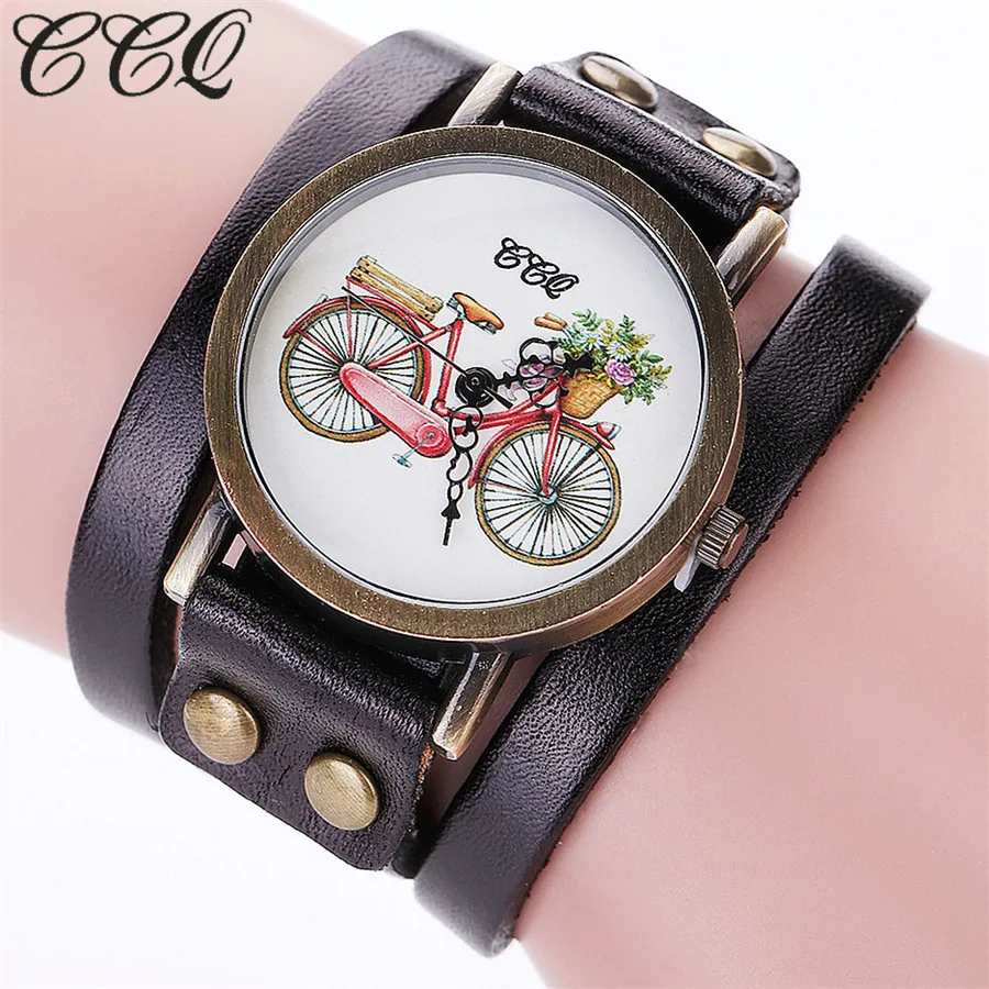 CCQ Brand Fashion Vintage Leather Bracelcet Wrist Watch Casual Bicycle Pattern Women Quartz Watch Relogio Feminino C94
CCQ Brand Fashion Vintage Leather Bracelcet Wrist Watch Casual Bicycle Pattern Women Quartz Watch Relogio Feminino C94