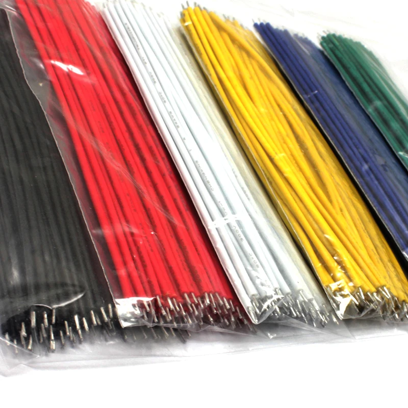 Набор медных луженых проволок 24 AWG 15 см 300 шт. = 6 цветов x 50 черный белый красный