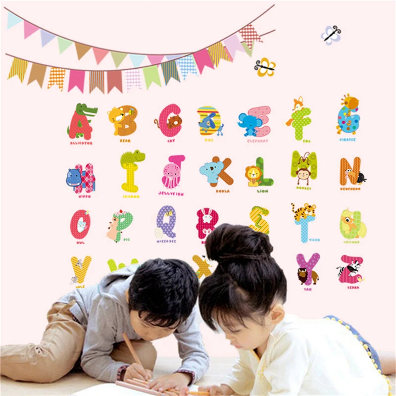 cute Cartoon Alphabet Animal Letters Wall Decals Removable Home Decor Kids Room ABC Wall Art Stickers For Kids Room
cute Cartoon Alphabet Animal Letters Wall Decals Removable Home Decor Kids Room ABC Wall Art Stickers For Kids Room