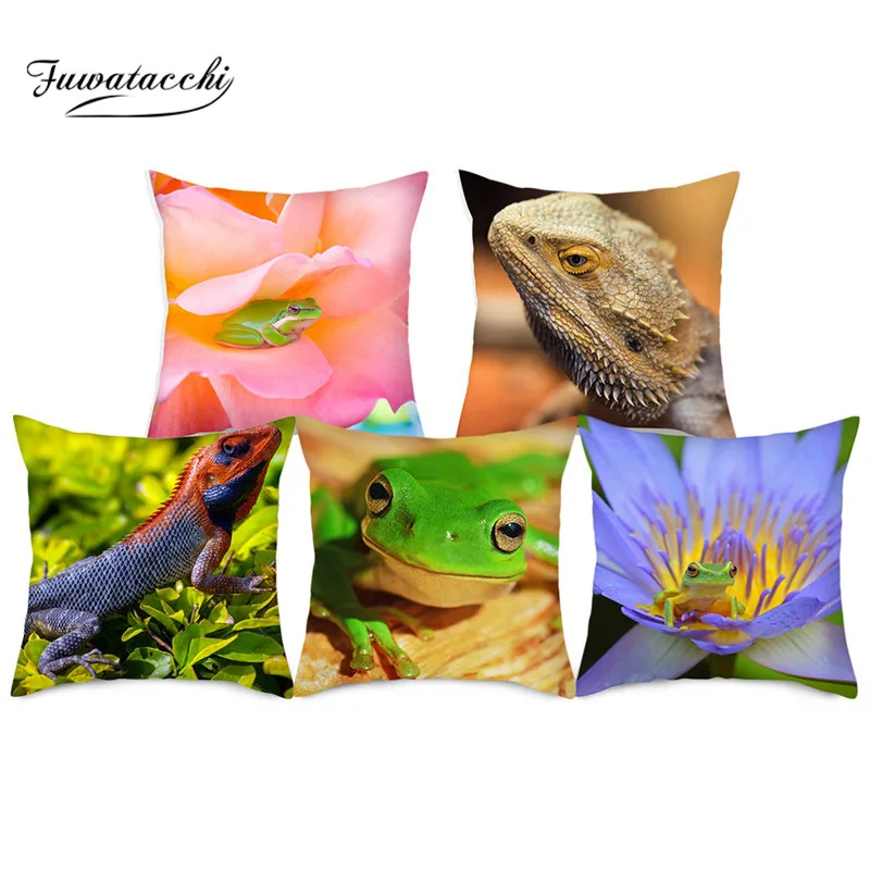 Fuwatacchi Cute Animal Cushion Cover Frogs Lizard Chameleon Pillow Cover Cute Green Purple Decorative Pillowcase For Home Sofa
Fuwatacchi Cute Animal Cushion Cover Frogs Lizard Chameleon Pillow Cover Cute Green Purple Decorative Pillowcase For Home Sofa