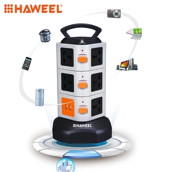 HAWEEL USB Power Strip Wall Socket 11 EU/US Plug 2 USB Ports with Switch 1.8M Extension Cord Outlet Panel Adapter 10A 250V 2500W
HAWEEL USB Power Strip Wall Socket 11 EU/US Plug 2 USB Ports with Switch 1.8M Extension Cord Outlet Panel Adapter 10A 250V 2500W