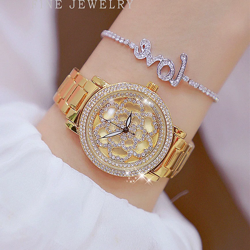 Фото Лидирующий бренд роскошные женские часы золотые повседневные - купить