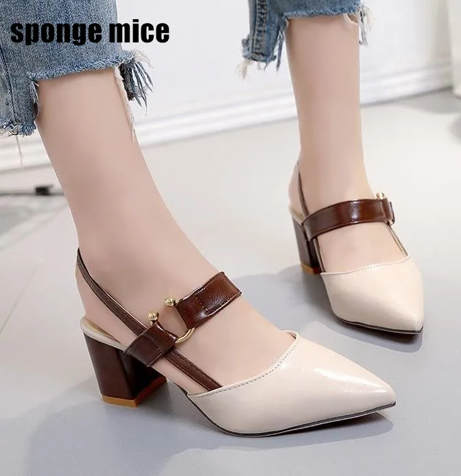 2019 spring hollow coarse sandals high-heeled shallow mouth pointed pumps shoes women Female sexy high heels mujer pumps E2
2019 spring hollow coarse sandals high-heeled shallow mouth pointed pumps shoes women Female sexy high heels mujer pumps E2