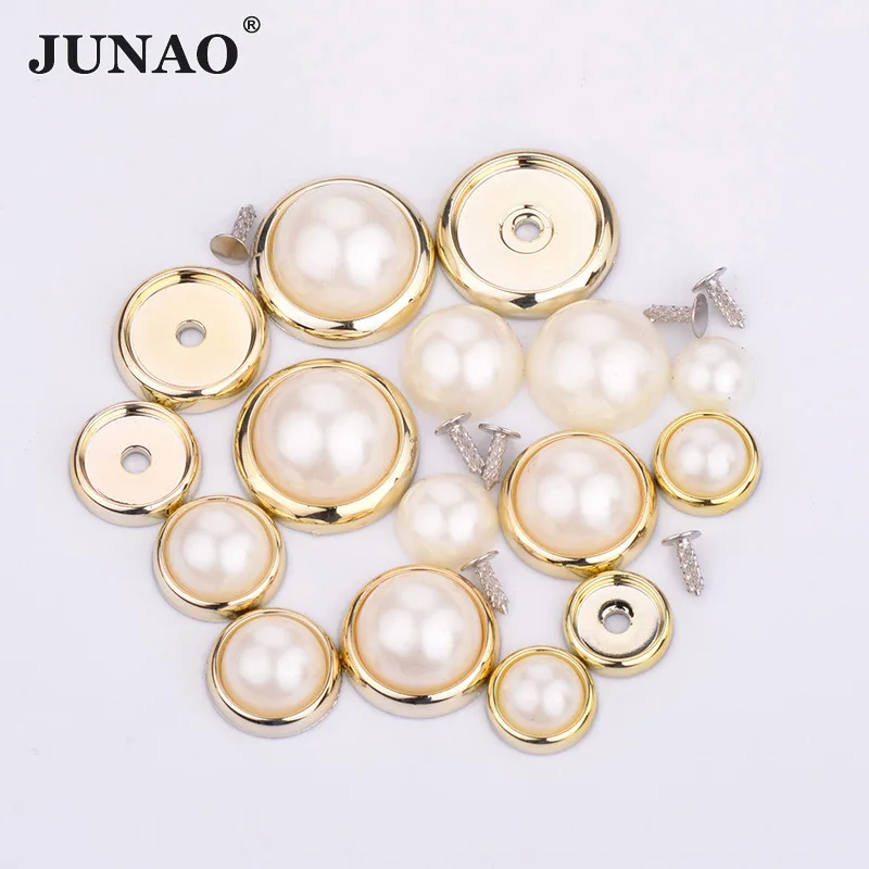 JUNAO 6 8 10 12 14mm White Pearls Beads Appliques Claw Rhinestones Spikes Studs Round Rivet for Leather Clothes Sewing Fabric
JUNAO 6 8 10 12 14mm White Pearls Beads Appliques Claw Rhinestones Spikes Studs Round Rivet for Leather Clothes Sewing Fabric