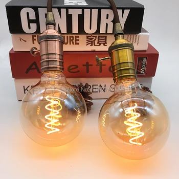 Dimmable LED Filament Bulb G95 globe Vintage Spiral Soft Flexible LED Filament Lamp
Dimmable LED Filament Bulb G95 globe Vintage Spiral Soft Flexible LED Filament Lamp