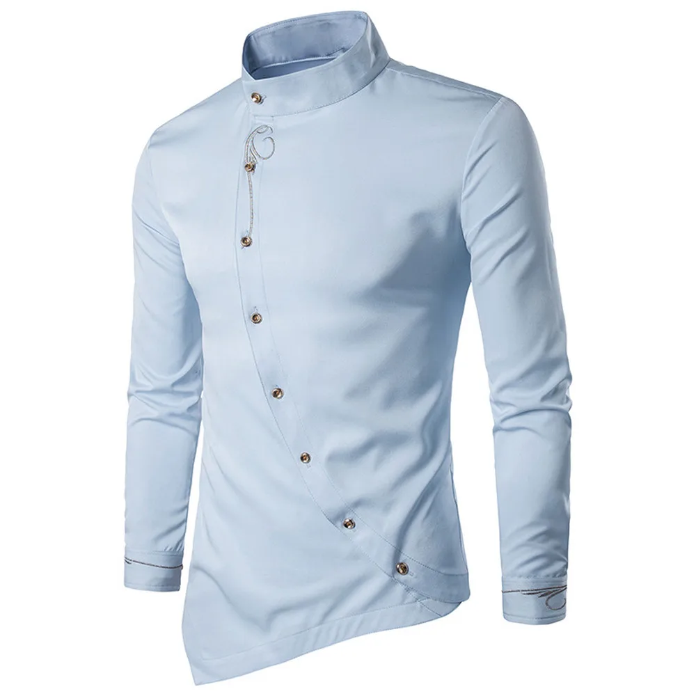 Harajuku Mens Casual Formal Stand Irregular Silm Fit Long Sleeve Shirt shirt Tops Embroidery Blouse Tops #72615
Harajuku Mens Casual Formal Stand Irregular Silm Fit Long Sleeve Shirt shirt Tops Embroidery Blouse Tops #72615