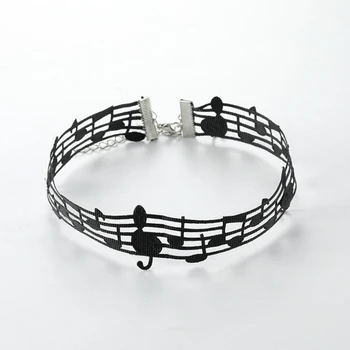 New Black Musical Note Necklaces Short Chain Hollow Lace Choker Fashion Jewellery Necklaces Women Statement Necklaces Wholesale
New Black Musical Note Necklaces Short Chain Hollow Lace Choker Fashion Jewellery Necklaces Women Statement Necklaces Wholesale