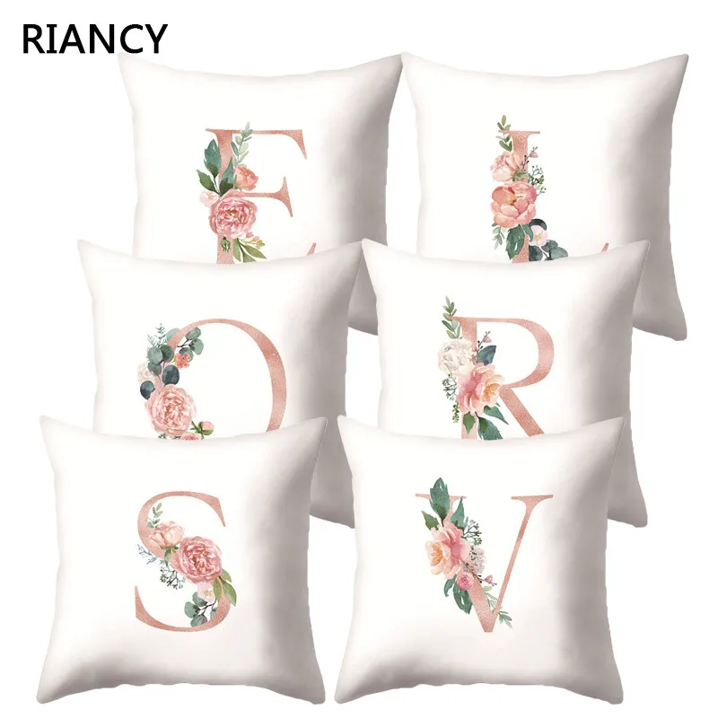 Letter sofa Decorative Pillow Case Pink Flowers Home Decoration Cushion Cover 45*45cm Kids Room Decor English Alphabet 40834
Letter sofa Decorative Pillow Case Pink Flowers Home Decoration Cushion Cover 45*45cm Kids Room Decor English Alphabet 40834