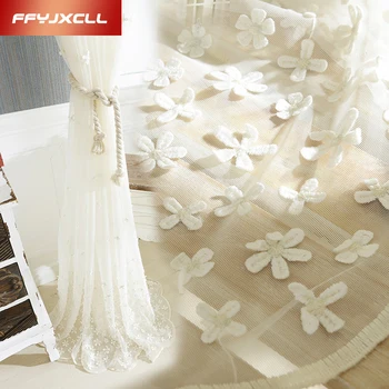 High Quality Korean stereoscopic Embroidered White Tulle Curtains for Living Room Window Curtains Bedroom Sheer Voile Drapes
High Quality Korean stereoscopic Embroidered White Tulle Curtains for Living Room Window Curtains Bedroom Sheer Voile Drapes