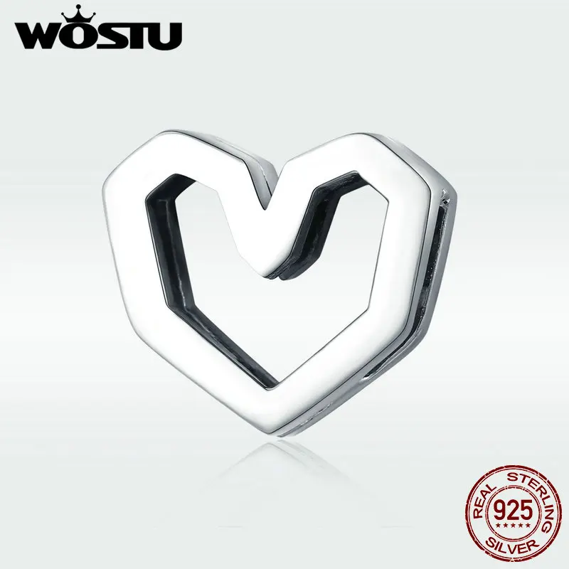WOSTU Minimalist Style 925 Sterling Silver Heart Charms Love CZ Bead Fit Original Bracelet Pendant Wedding S925 Jewelry DXX102
WOSTU Minimalist Style 925 Sterling Silver Heart Charms Love CZ Bead Fit Original Bracelet Pendant Wedding S925 Jewelry DXX102