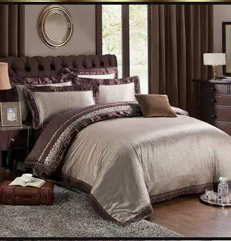 6pcs Embroidered Satin Quilt/Duvet Cover Queen King Size,Silk Jacquard Home Textile Bedding Set Bedclothes Bed Linen Cotton
6pcs Embroidered Satin Quilt/Duvet Cover Queen King Size,Silk Jacquard Home Textile Bedding Set Bedclothes Bed Linen Cotton