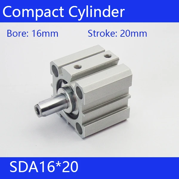 SDA16*20 Free shipping 16mm Bore 20mm Stroke Compact Air Cylinders SDA16X20 Dual Action Air Pneumatic Cylinder SDA16-20
SDA16*20 Free shipping 16mm Bore 20mm Stroke Compact Air Cylinders SDA16X20 Dual Action Air Pneumatic Cylinder SDA16-20