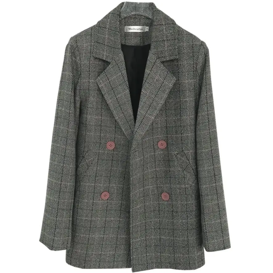 Spring autumn new ladies plaid small suit jacket loose women retro small fragrance blazer
Spring autumn new ladies plaid small suit jacket loose women retro small fragrance blazer