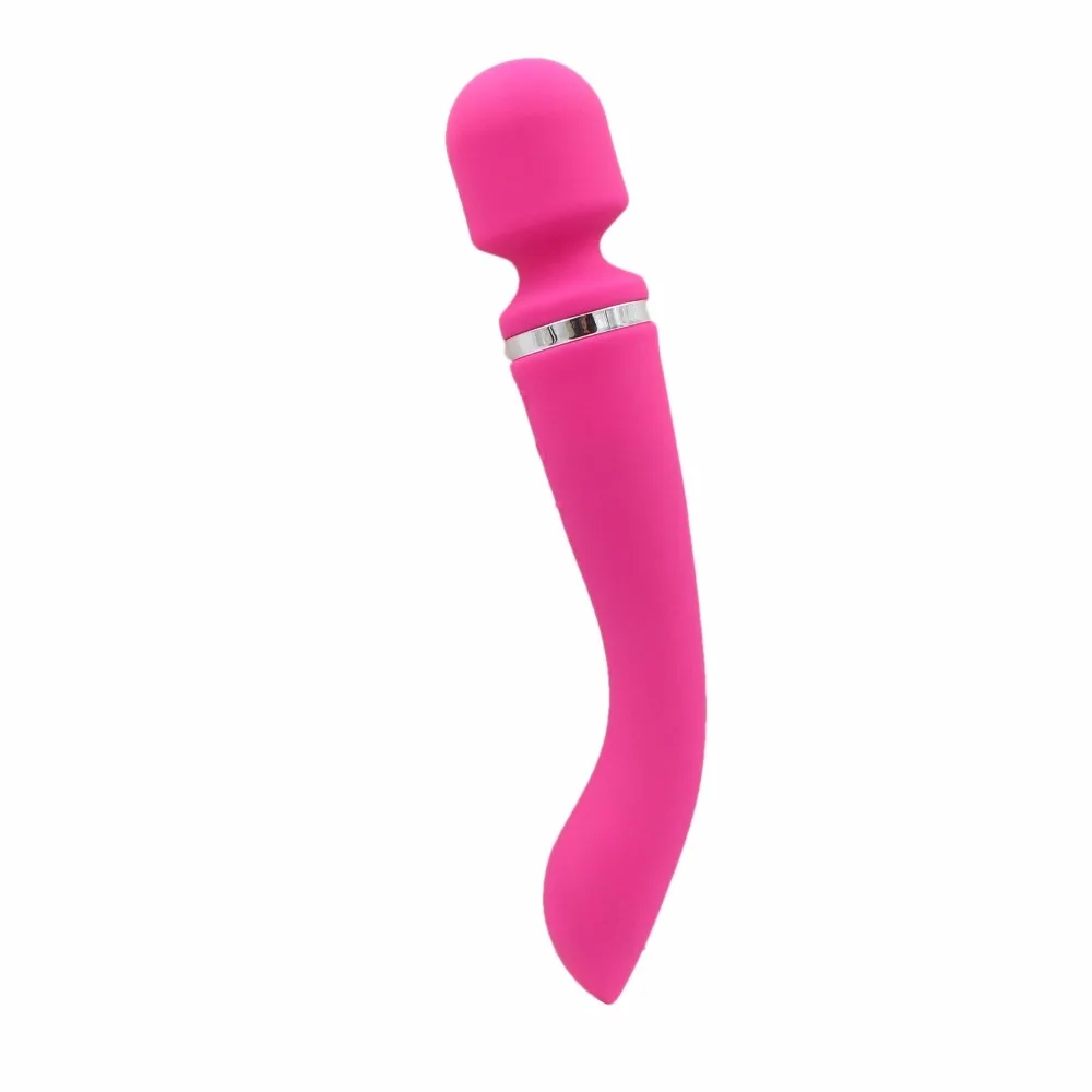 Rechargeable 10 Speeds Double Head AV Vibrators for Women Silicone Magic Wand Massager Vibrator Sex Toys for Woman Sex Machine