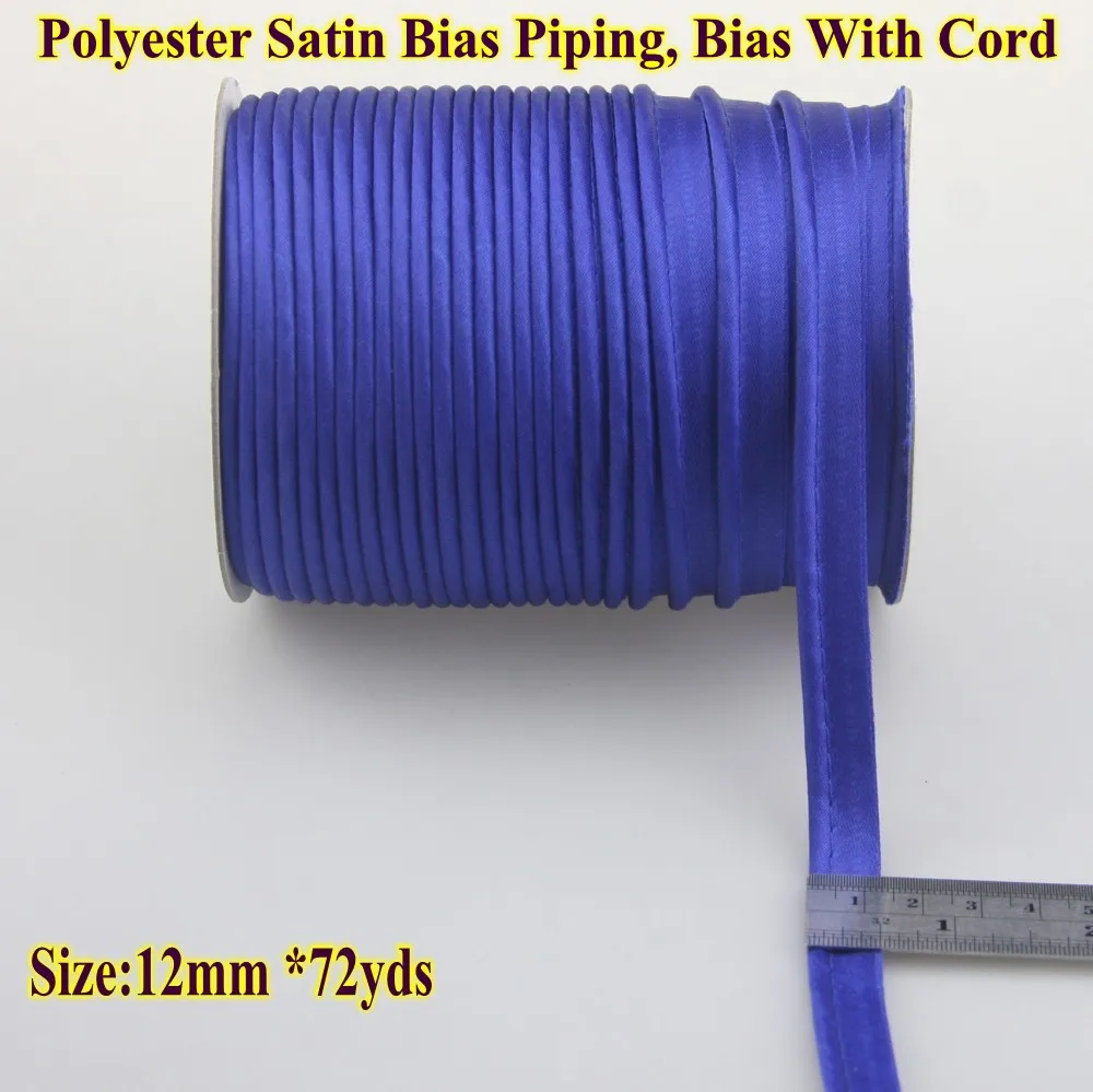 Free Shipping Polyester Bias cord tape, Piping tape, bias Tape with cord, size: 12m,1/2" 72yds DIY hand making cloth,royal blue
Free Shipping Polyester Bias cord tape, Piping tape, bias Tape with cord, size: 12m,1/2" 72yds DIY hand making cloth,royal blue
