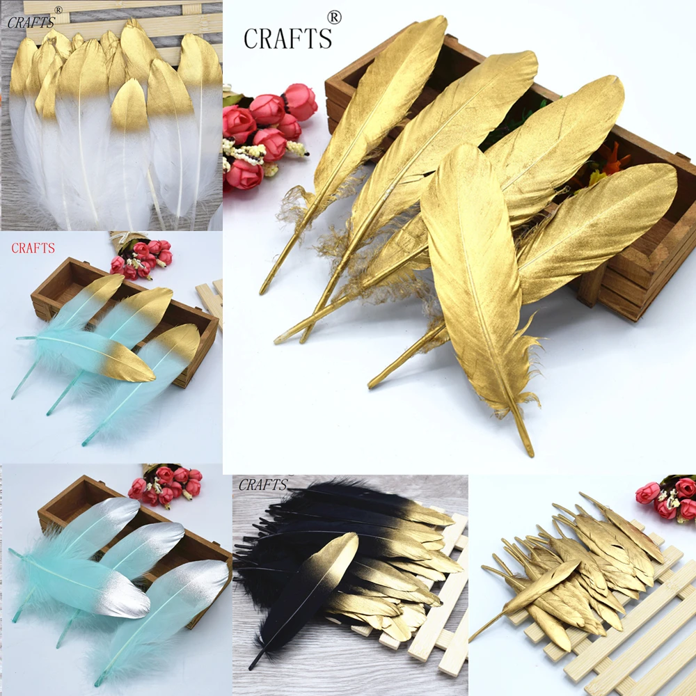20 pieces/bag beautiful spray gold goose feather DIY jewelry decorative accessories
20 pieces/bag beautiful spray gold goose feather DIY jewelry decorative accessories