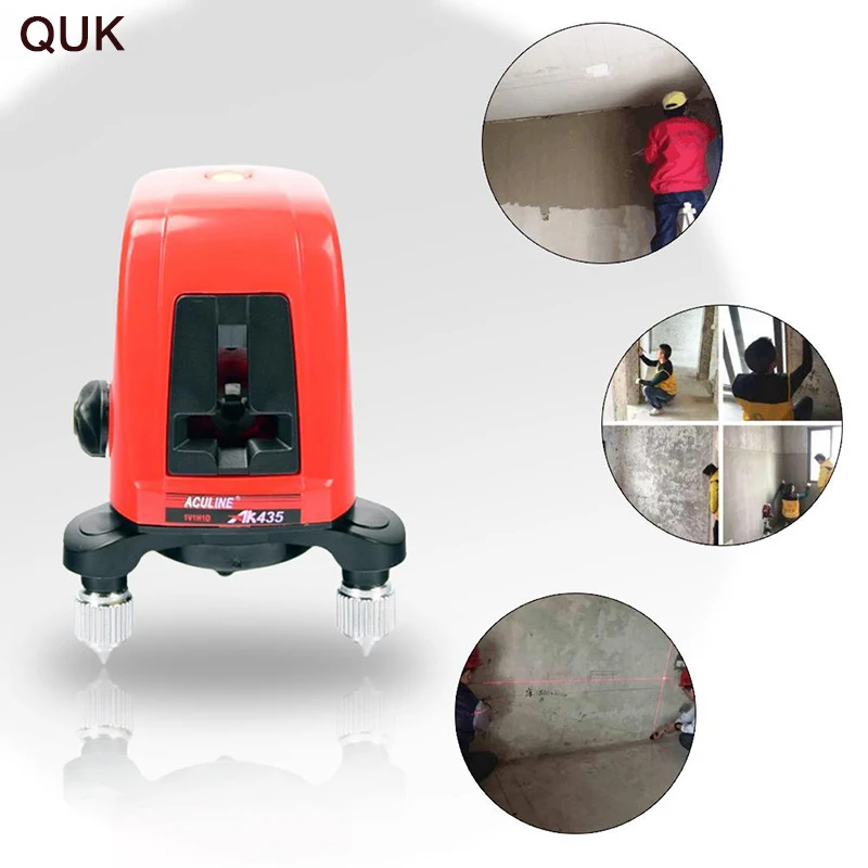 QUK AK435 Laser Level Small Red Laser 2 Line 1 Point With Brightening Point 360 Degree Rotary Horizontal Vertical Cross Laser
QUK AK435 Laser Level Small Red Laser 2 Line 1 Point With Brightening Point 360 Degree Rotary Horizontal Vertical Cross Laser