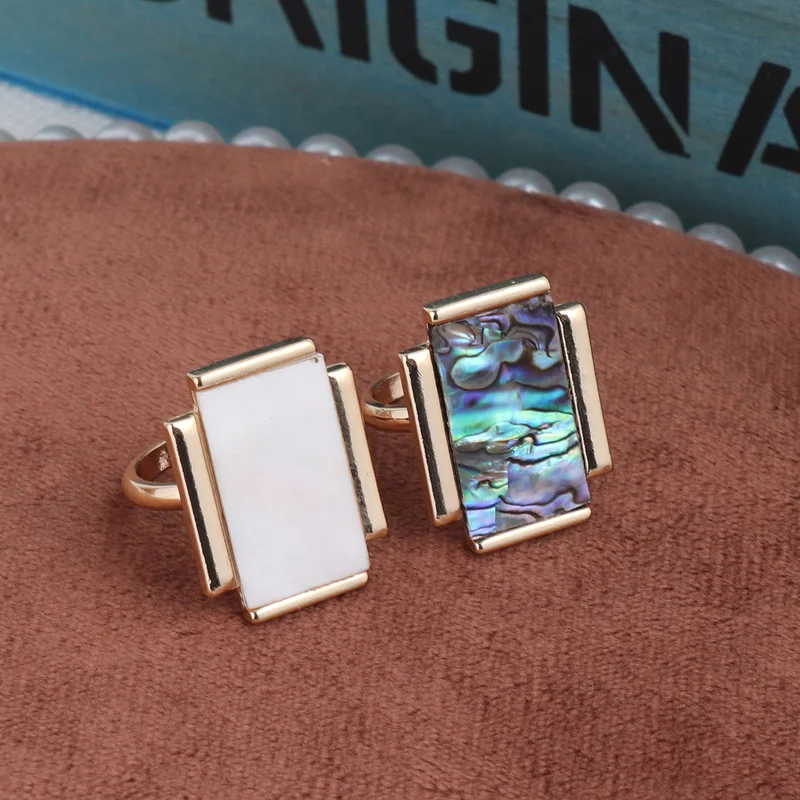 Rectangular White & Abalone Shell Rings Fashion Inner Dia 1.7cm Gold Color Brincos Pendientes Jewelry for Women
Rectangular White & Abalone Shell Rings Fashion Inner Dia 1.7cm Gold Color Brincos Pendientes Jewelry for Women