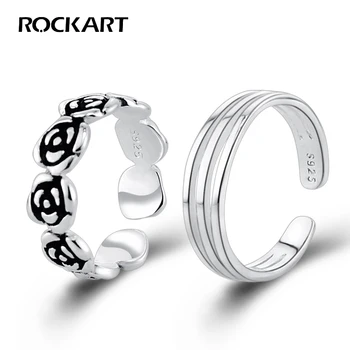 ROCKART Solid 925 Sterling Silver Three Line Rose Toe Finger Knuckle Ring For Women Adjustable Fine Jewelry Korean Style
ROCKART Solid 925 Sterling Silver Three Line Rose Toe Finger Knuckle Ring For Women Adjustable Fine Jewelry Korean Style