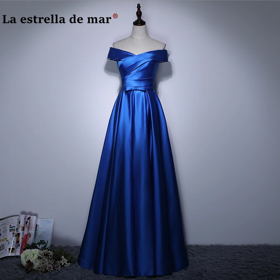 Royal blue bridesmaid dresses new satin sexy V neck OFF shoulder A Line vestido fiesta real photo vestido de madrinha azul
Royal blue bridesmaid dresses new satin sexy V neck OFF shoulder A Line vestido fiesta real photo vestido de madrinha azul